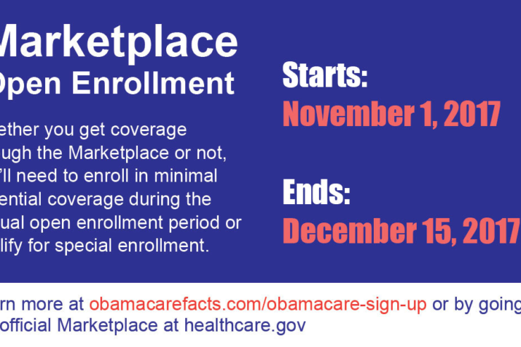 Affordable Care Act (ACA or “Obamacare”) Open Enrollment begins on November 1, 2017