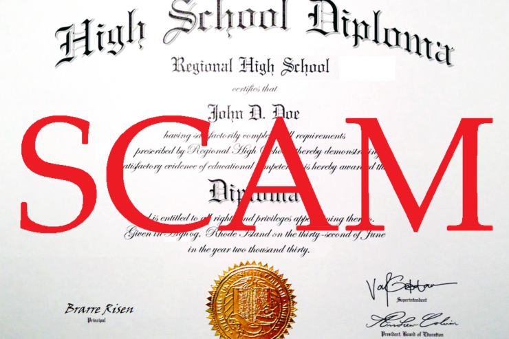 High School Diploma Scams