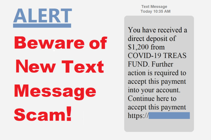 IRS Warns People About A COVID-Related Text Message Scam